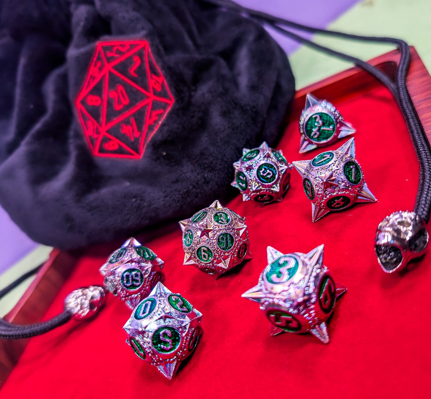 Shards of Eclipse | Metal Caltrops Dice Set