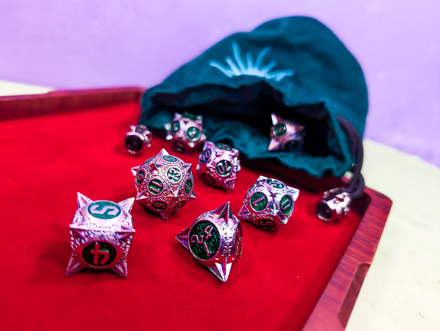 Shards of Eclipse | Metal Caltrops Dice Set