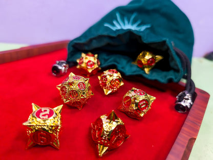 Radiant Reckoning | Caltrop Metal Dice Set