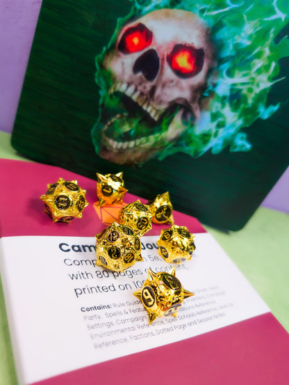 Divine Judgement | Caltrops Metal Dice Set