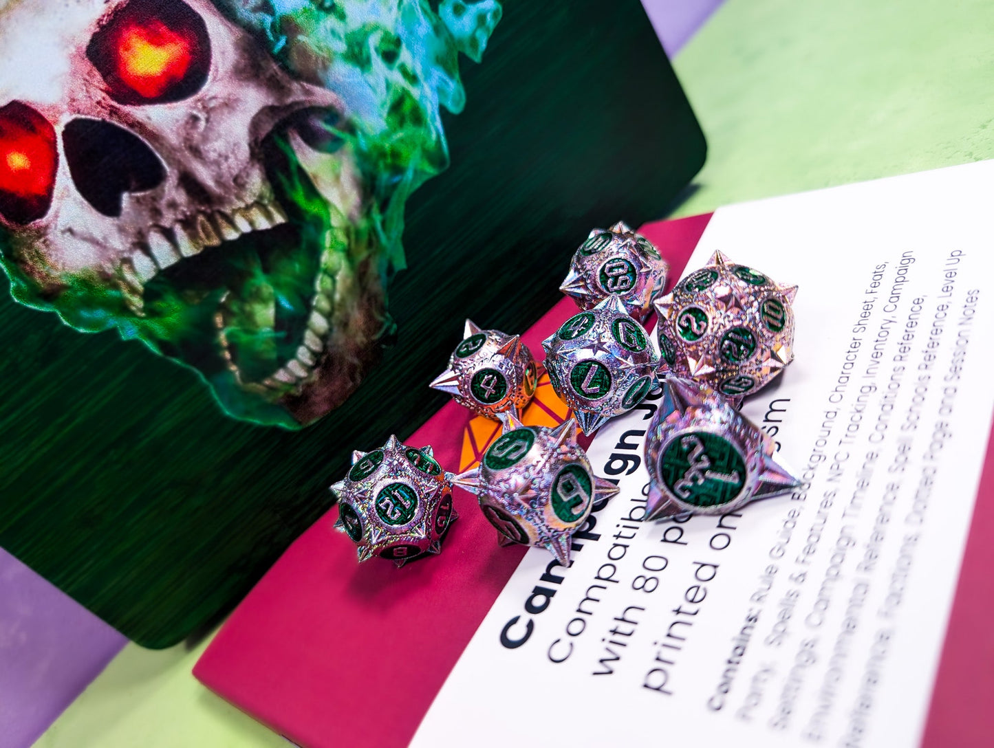 Shards of Eclipse | Metal Caltrops Dice Set