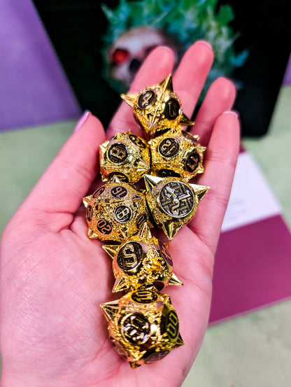 Divine Judgement | Caltrops Metal Dice Set