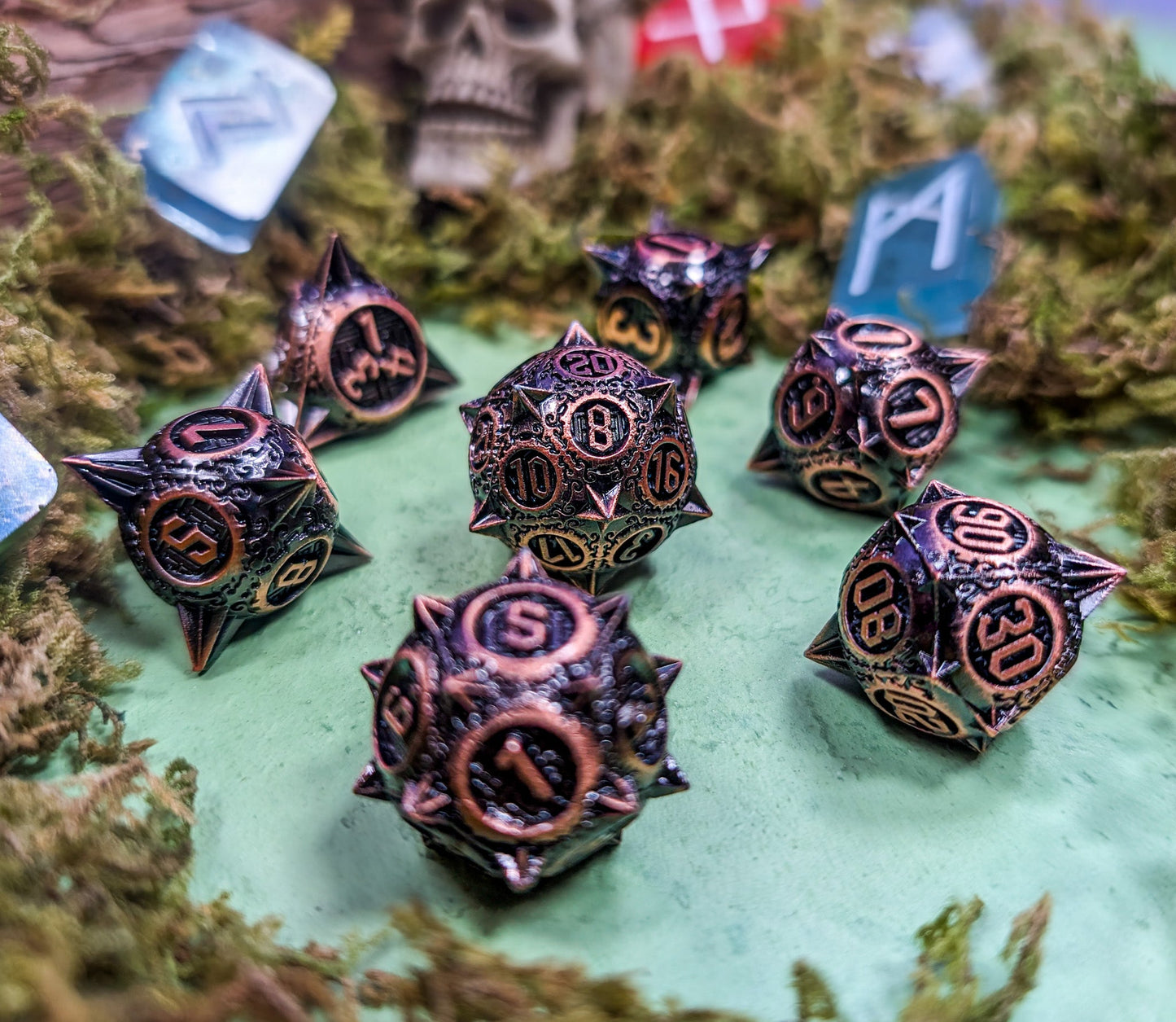 Gladiator's Glory | Metal Caltrop Dice Set