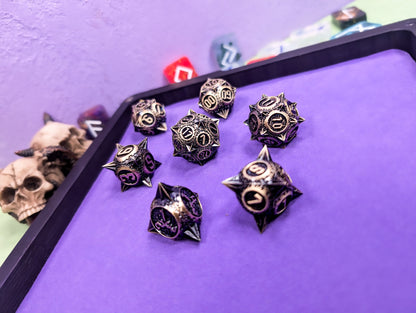 The Titan's Tribute | Metal Caltrop Dice Set
