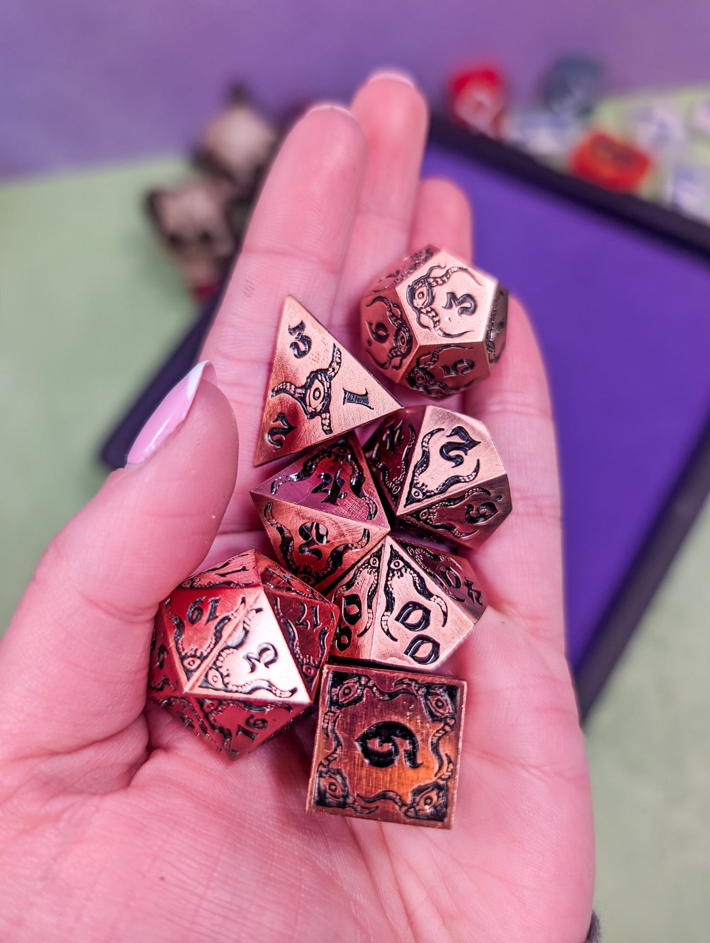 Relics of The Deep | Metal Eldritch dice set