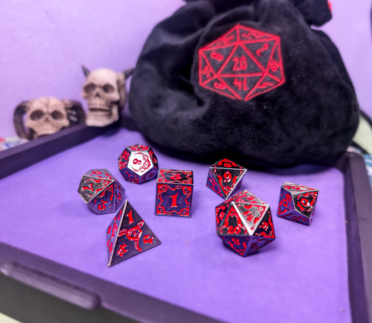 Infernal Pact | Metal Eldritch Dice Set