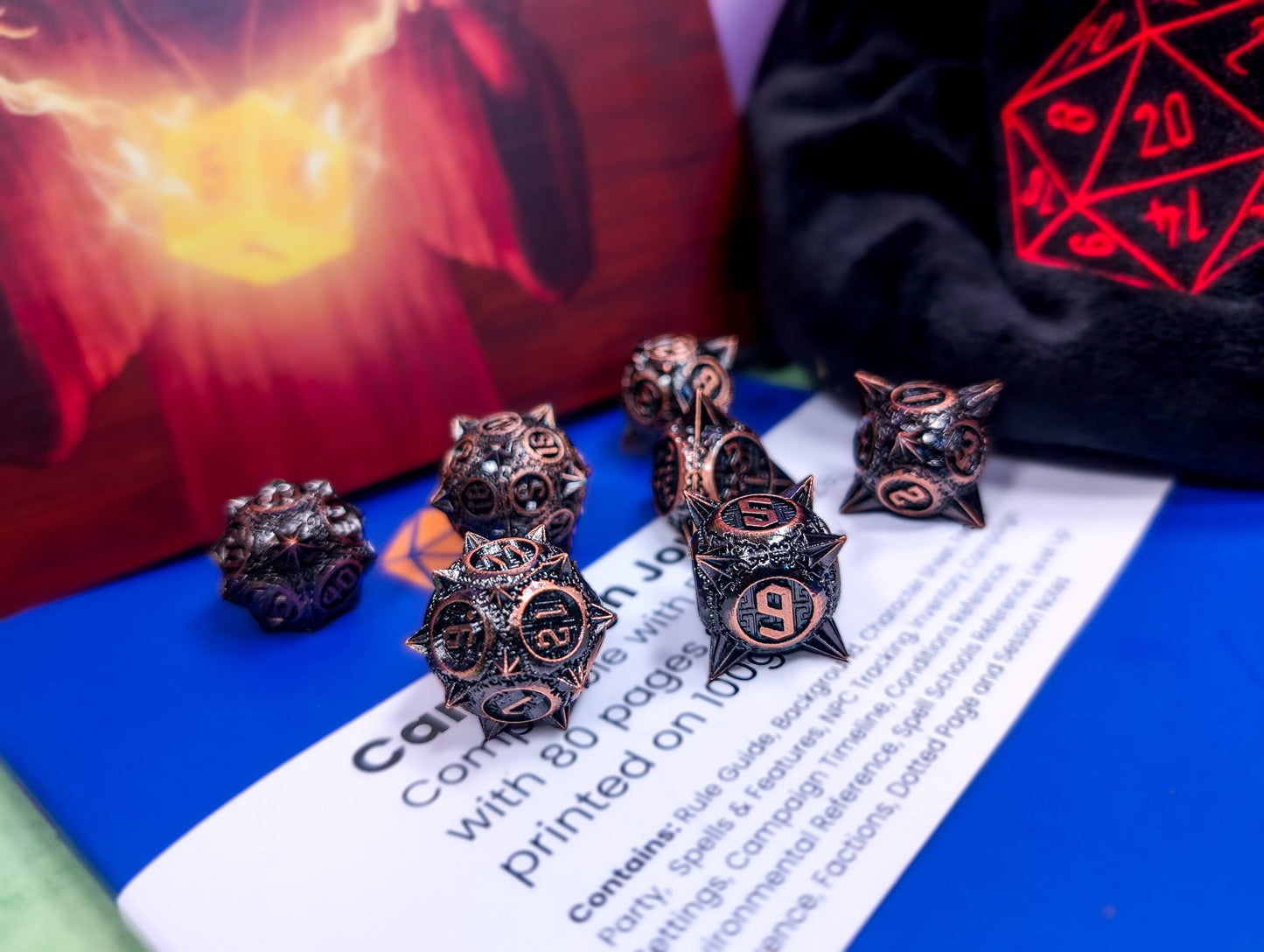 Gladiator's Glory | Metal Caltrop Dice Set