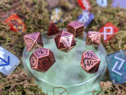 Arcane Forge | Copper Metal Arcana Dice Set