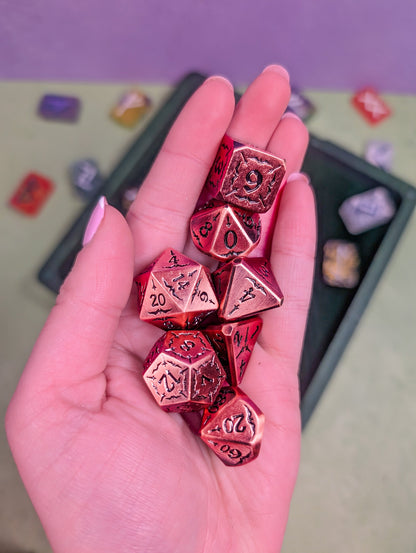 Arcane Forge | Copper Metal Arcana Dice Set
