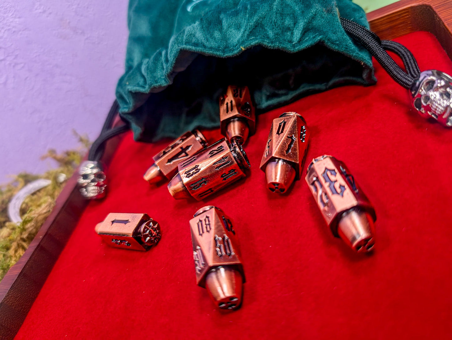 Deadeye's Dice | Metal Bullet Hell Dice Set