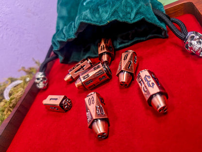 Deadeye's Dice | Metal Bullet Hell Dice Set