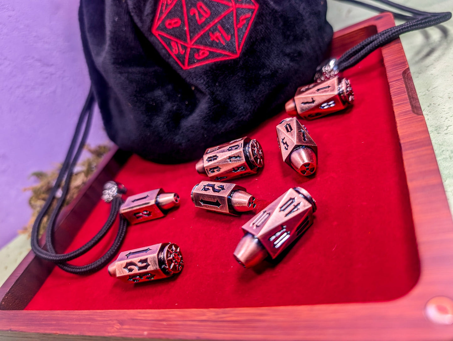 Deadeye's Dice | Metal Bullet Hell Dice Set