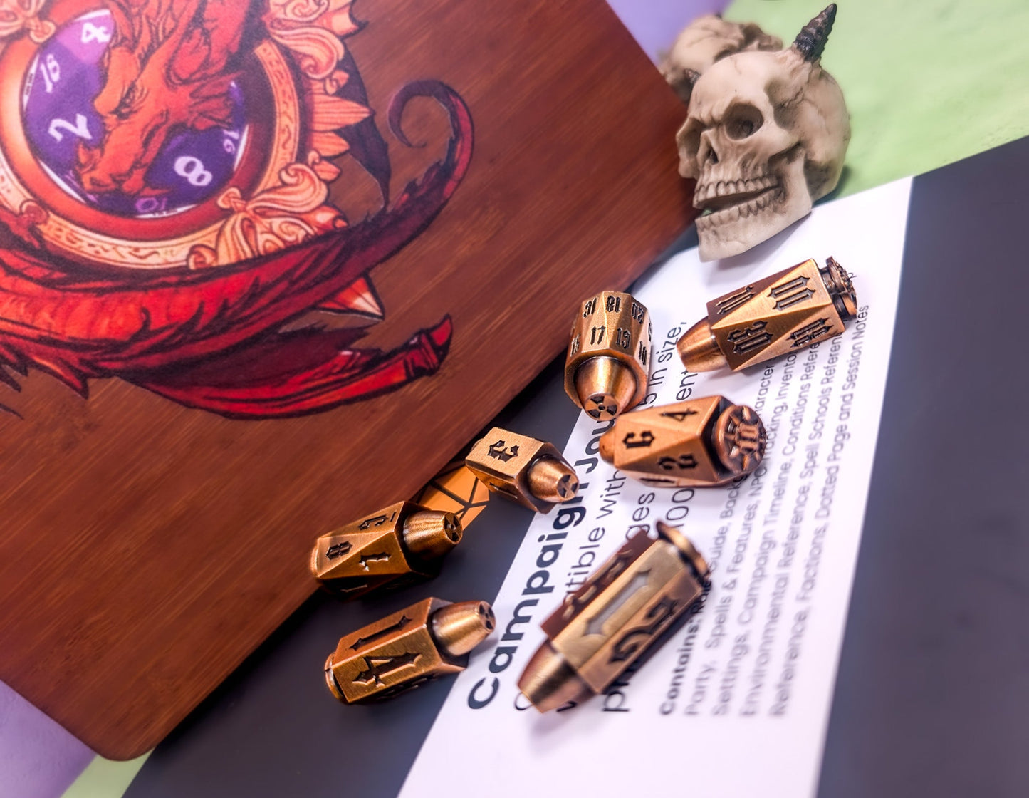 Gunslinger's Gambit | Metal Bullet Hell Dice Set