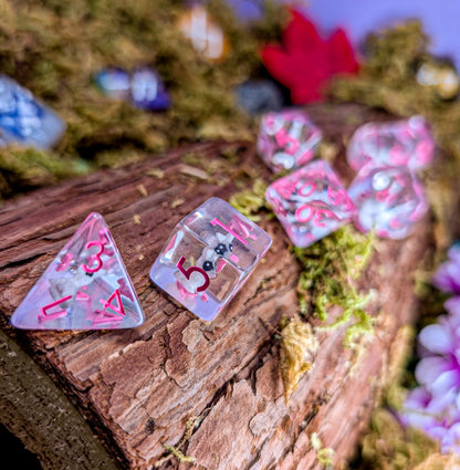 Pink Bunny Inclusion Dice Set
