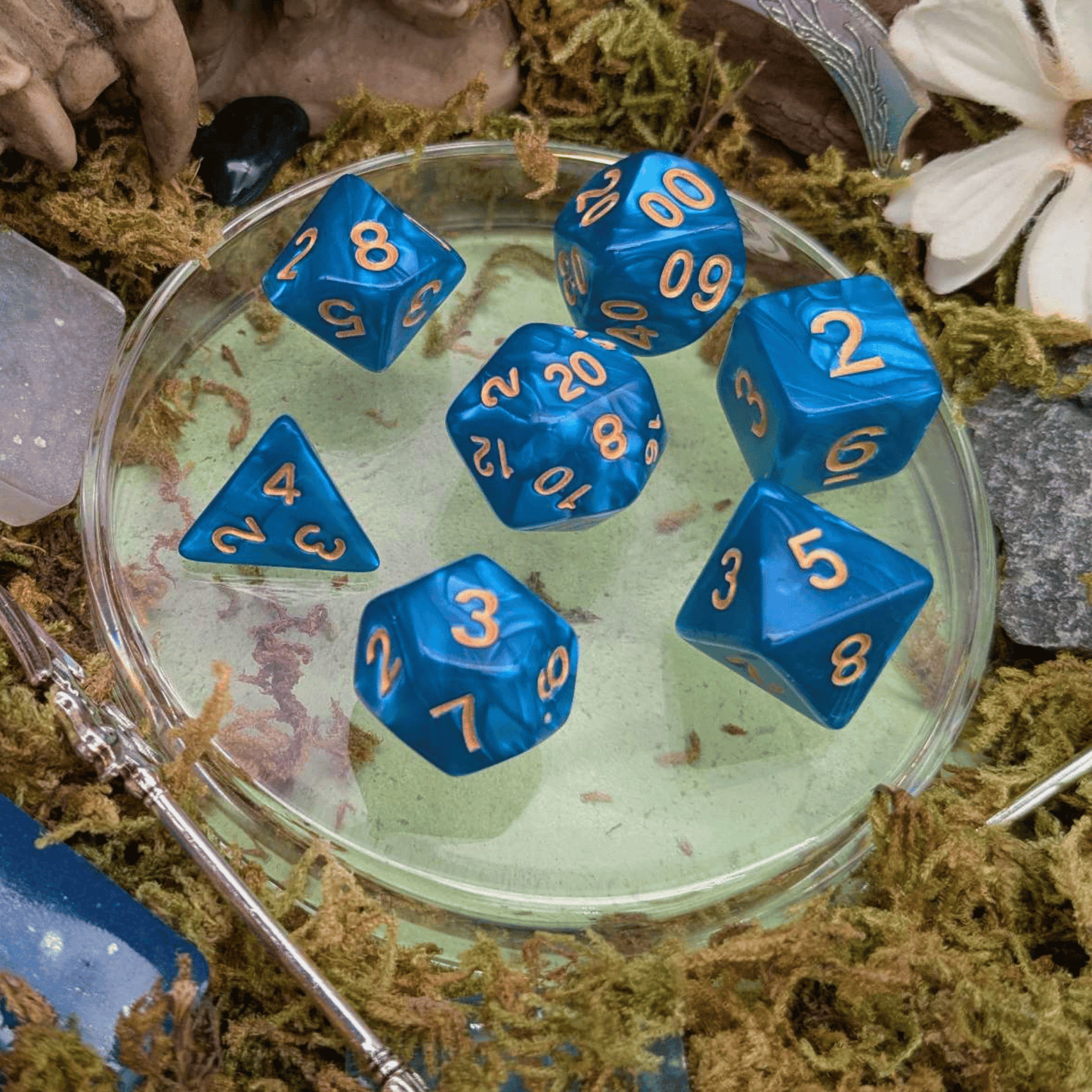 Sky Blue Pearl Dice Set