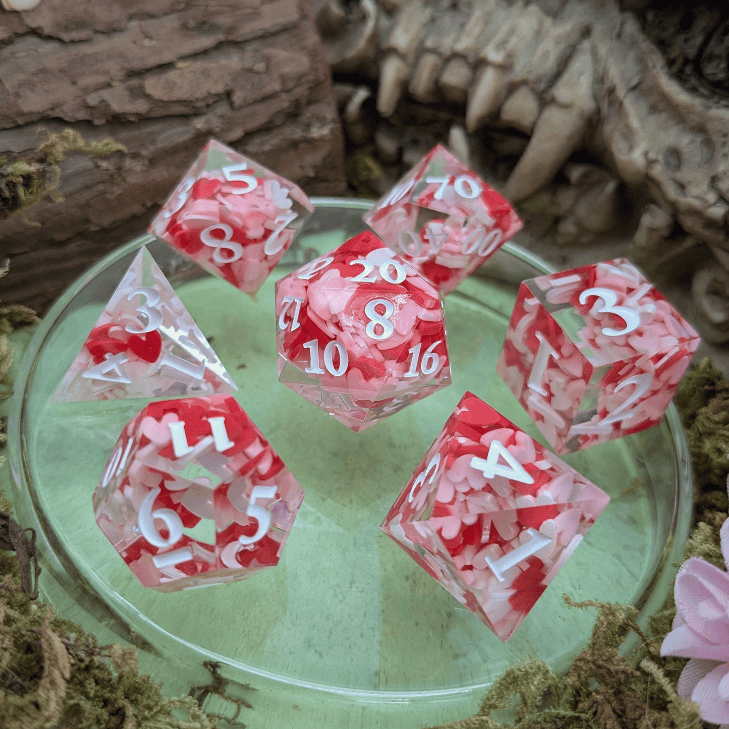Packed Heart Sharp Dice Set