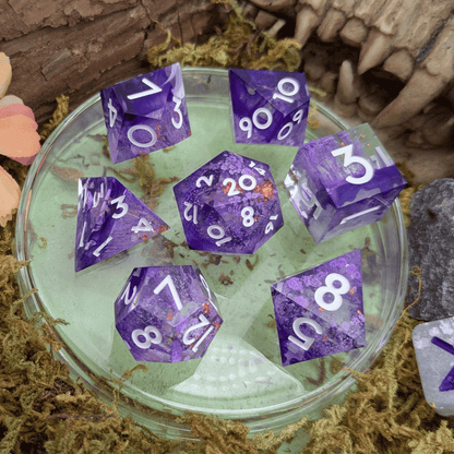 Foil Purple Sharp Dice Set
