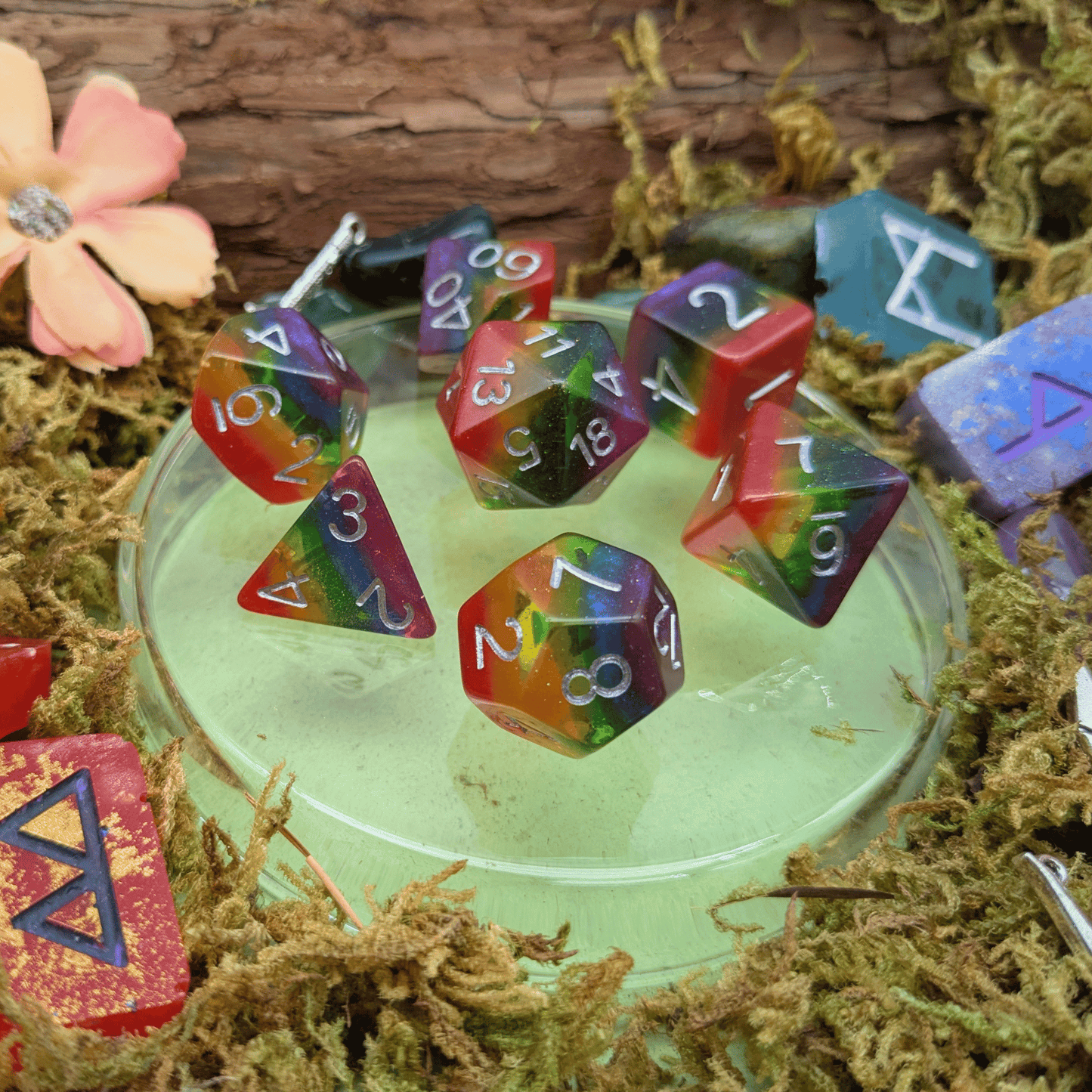 Rainbow Pride Flag Dice Set
