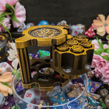 Revolver Dice Holder with Metal bullet dice
