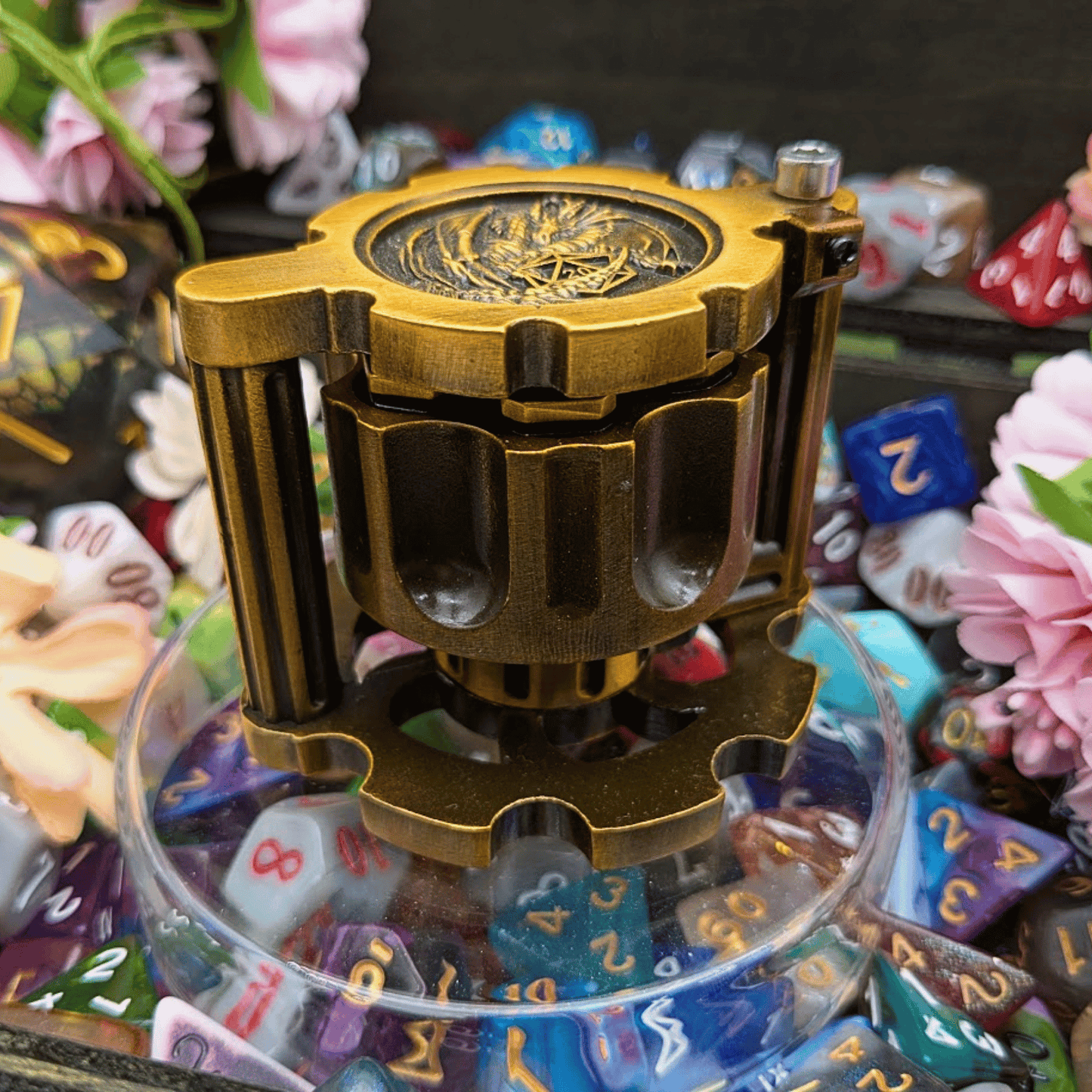 Revolver Dice Holder with Metal bullet dice