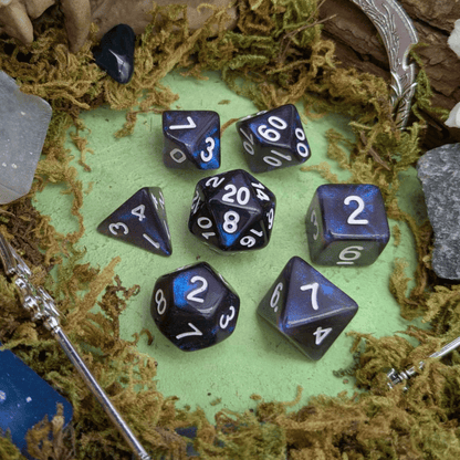 Blue Navy Shimmer Dice