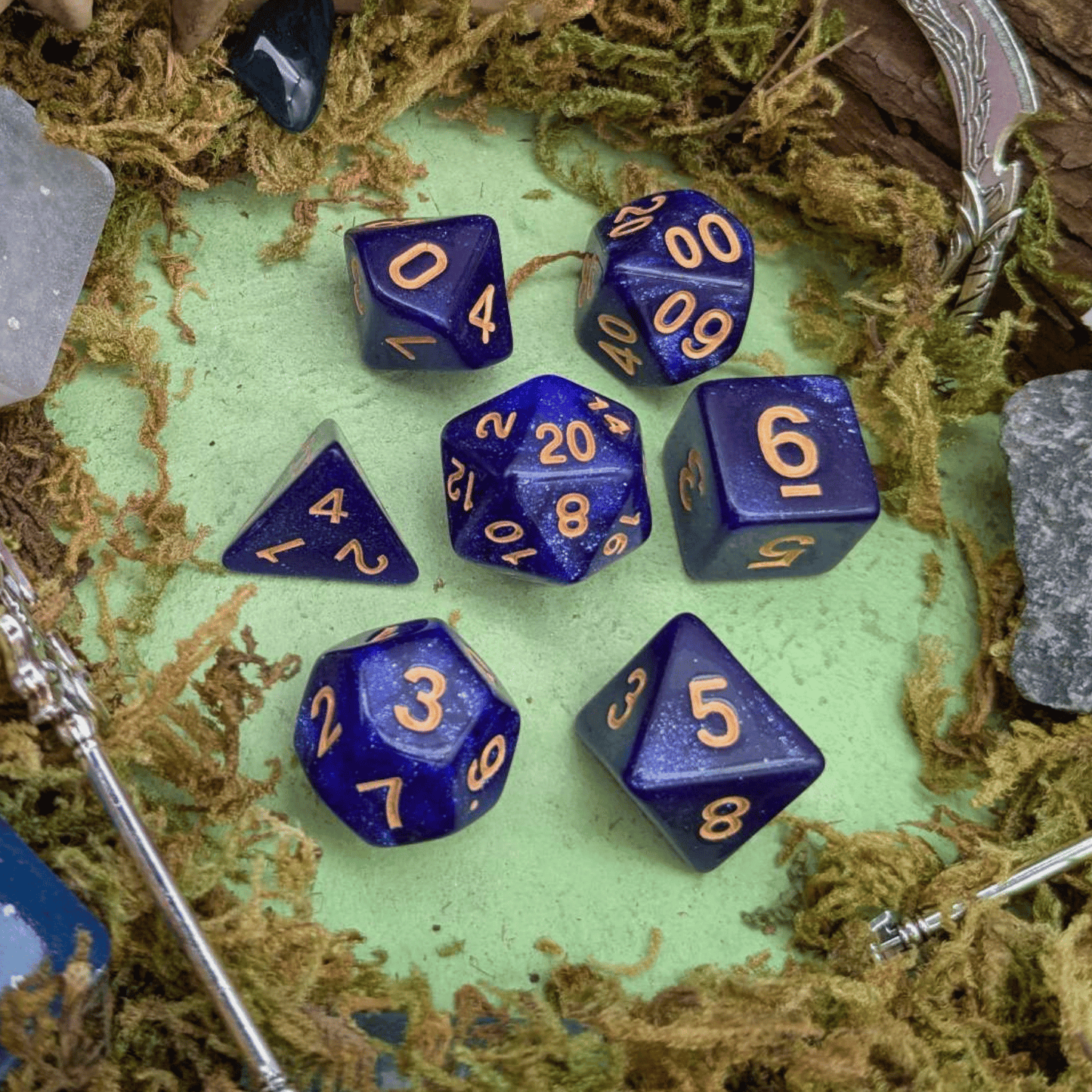 Royal Blue Shimmer Dice