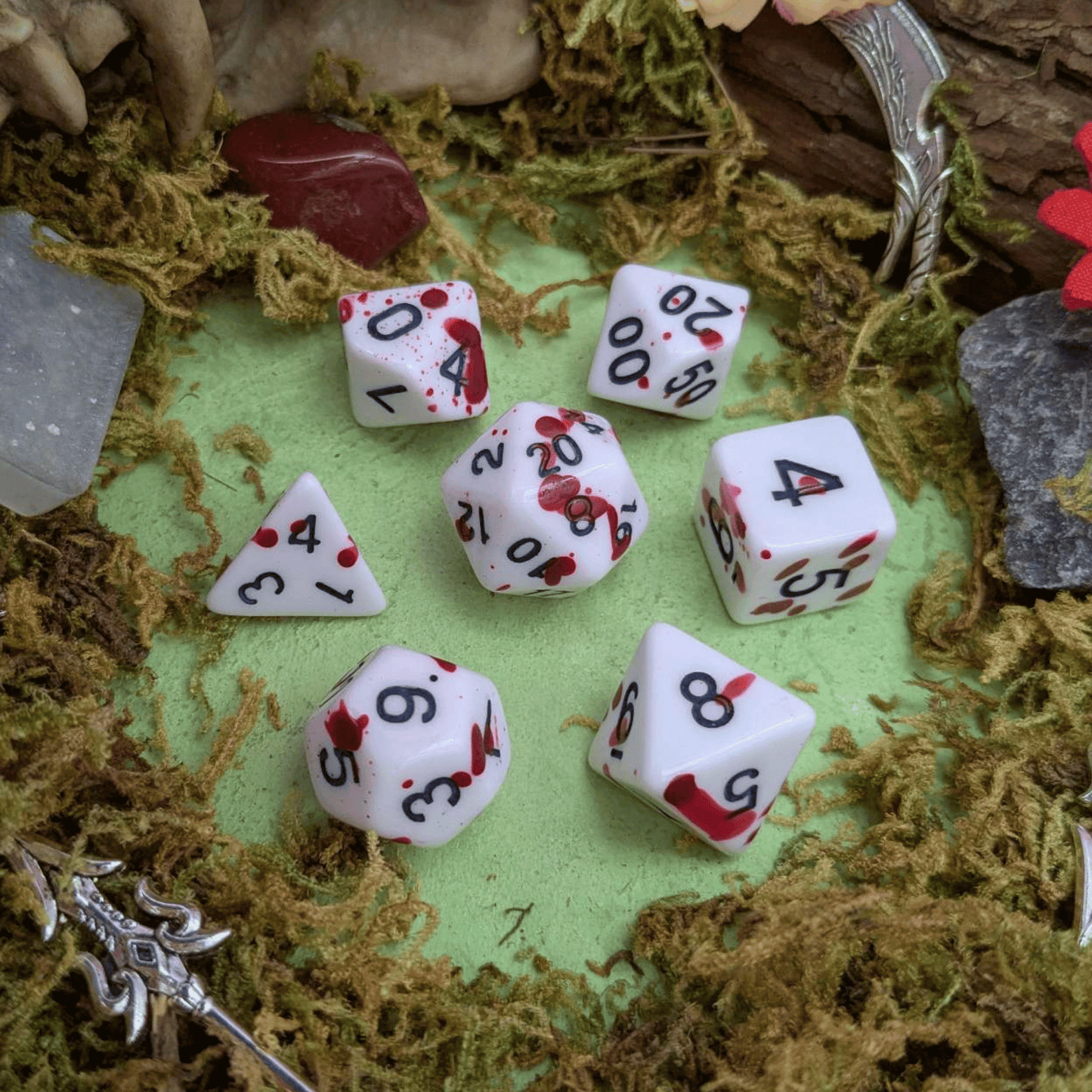 Rouge Splatter Dice Set
