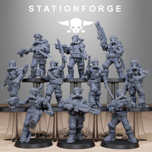 Station Forge GrimGuard Jungle Fighters v2 3d printed proxie Wargames