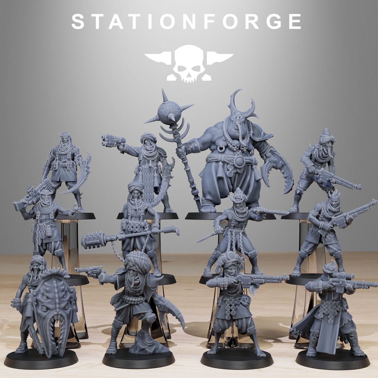 Station Forge Corrupted_Guard_Lechers Team Proxy 28mm minitures Tabletop RPG Wargaming