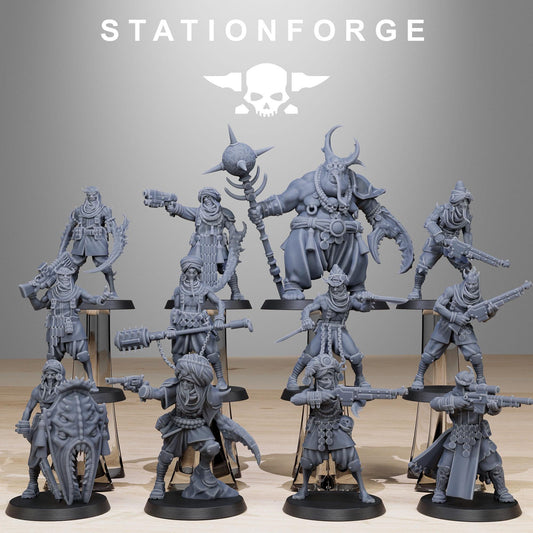 Station Forge Corrupted_Guard_Lechers Team Proxy 28mm minitures Tabletop RPG Wargaming