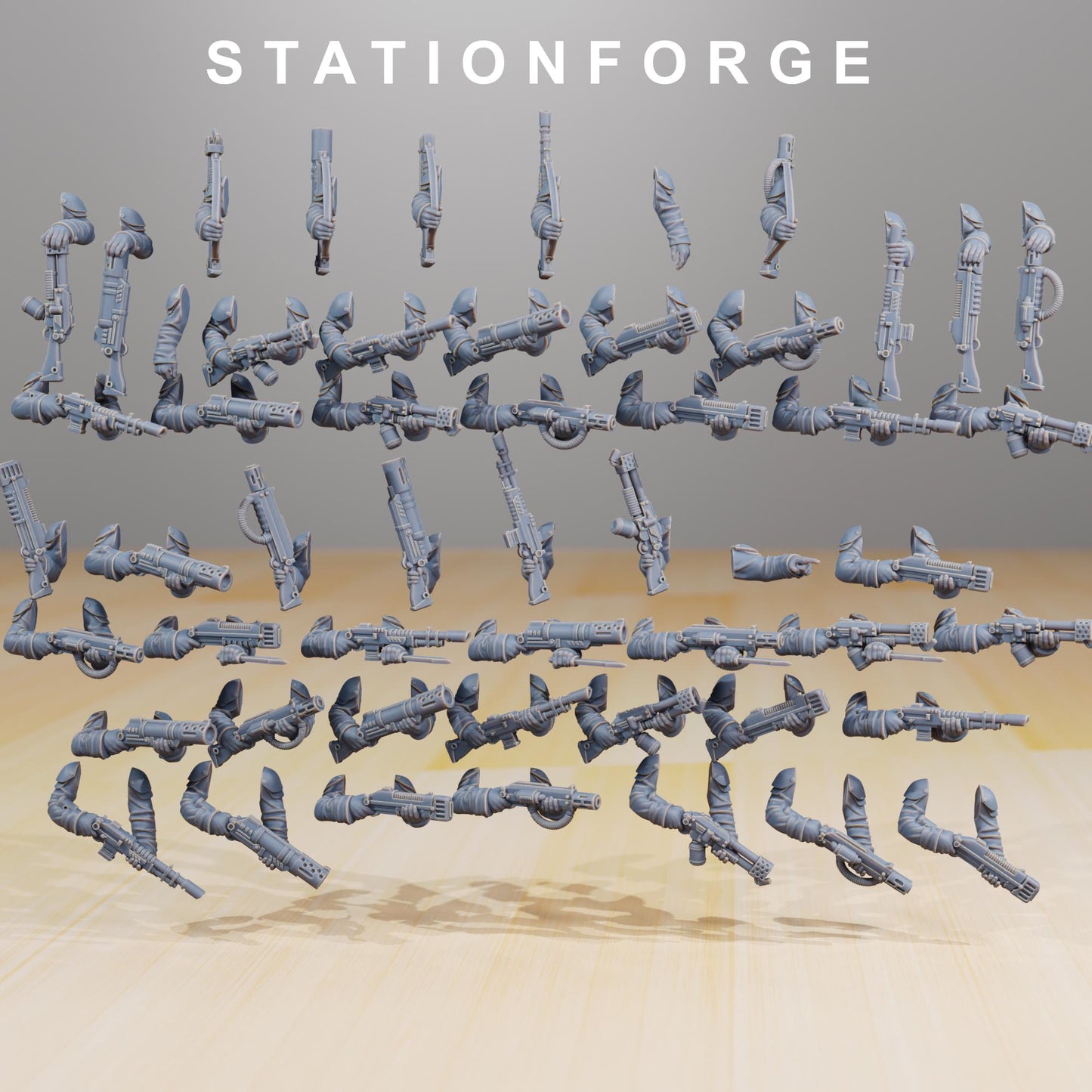 Station Forge GrimGuard Infantry Builder Kit 3d printed proxie Wargames
