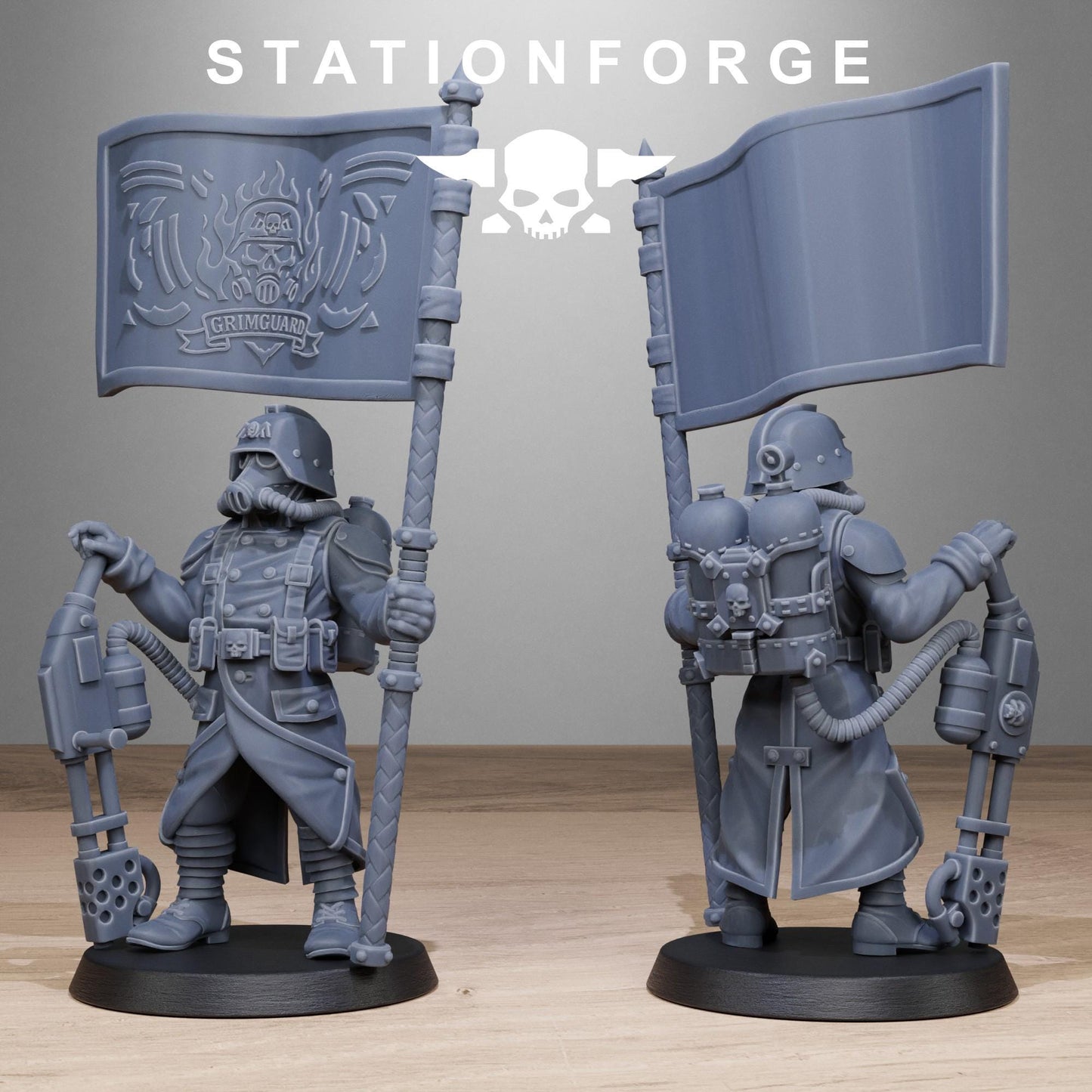 Station Forge Grimguard Flamers 3d printed proxie Wargames Minitures
