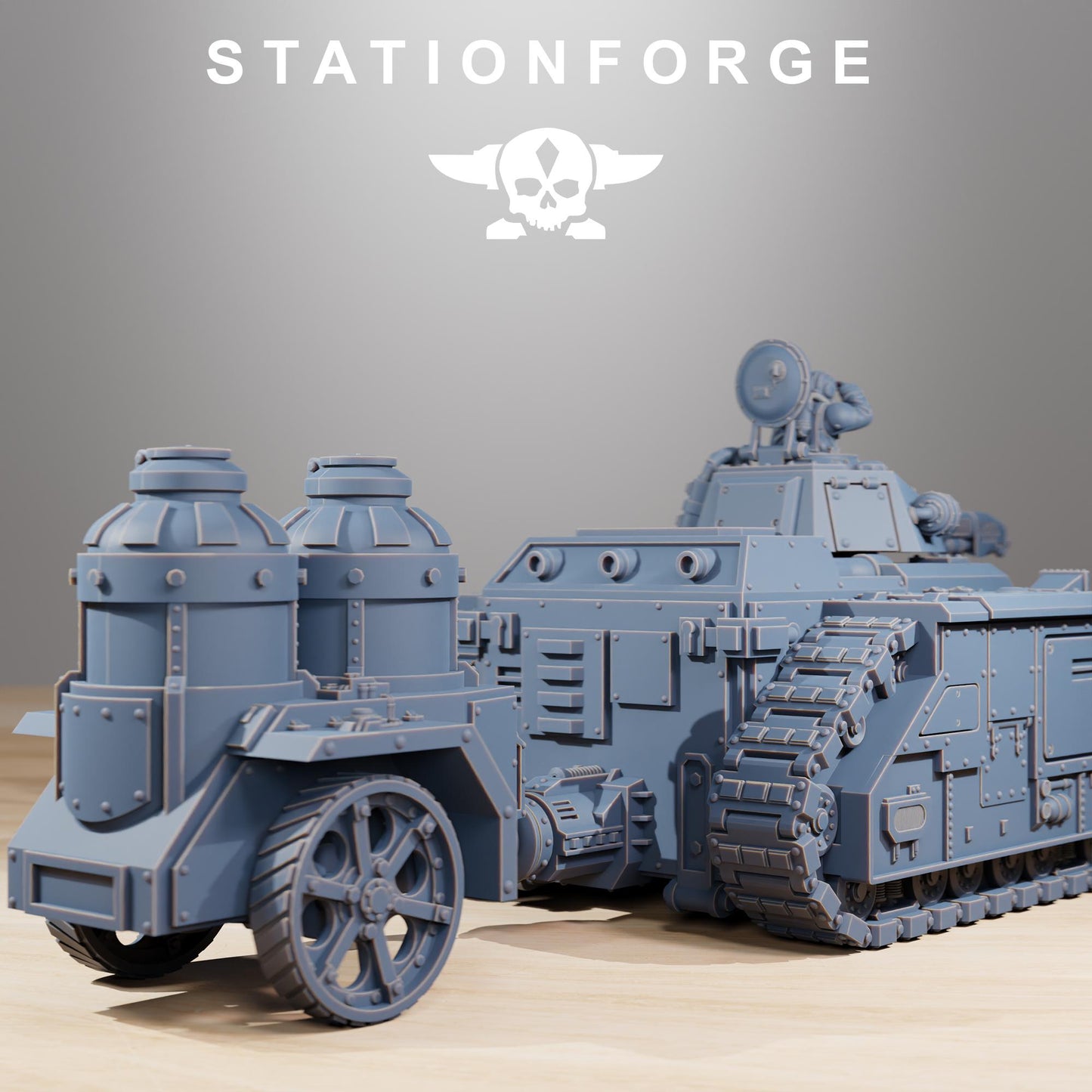 Station Forge GrimGuard Flame Tank  3d printed proxie Wargames