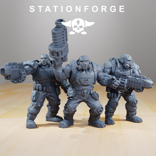 Station Forge National Guard Guerrillas 3d printed proxie Wargames
