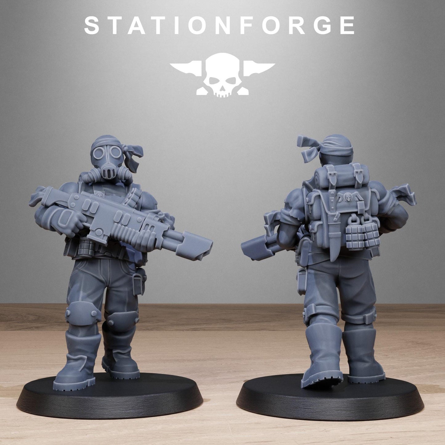 Station Forge GrimGuard Jungle Fighters v2 3d printed proxie Wargames