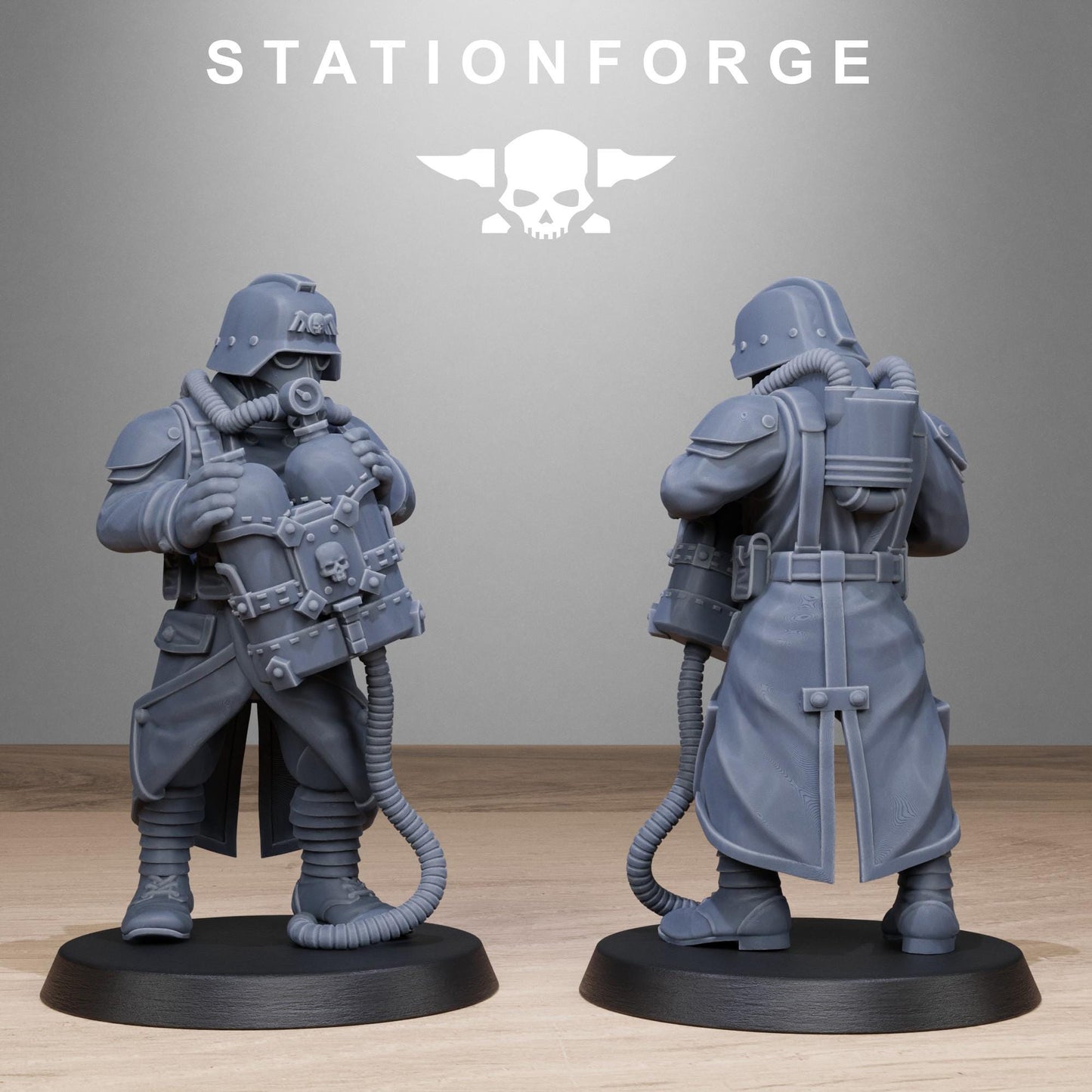 Station Forge Grimguard Flamers 3d printed proxie Wargames Minitures