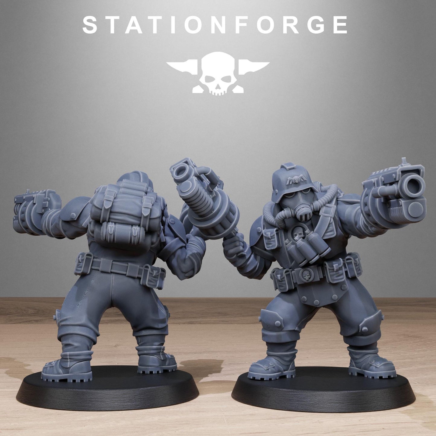 Station Forge GrimGuard Jungle Fighters Mutants 3d printed proxie Wargames