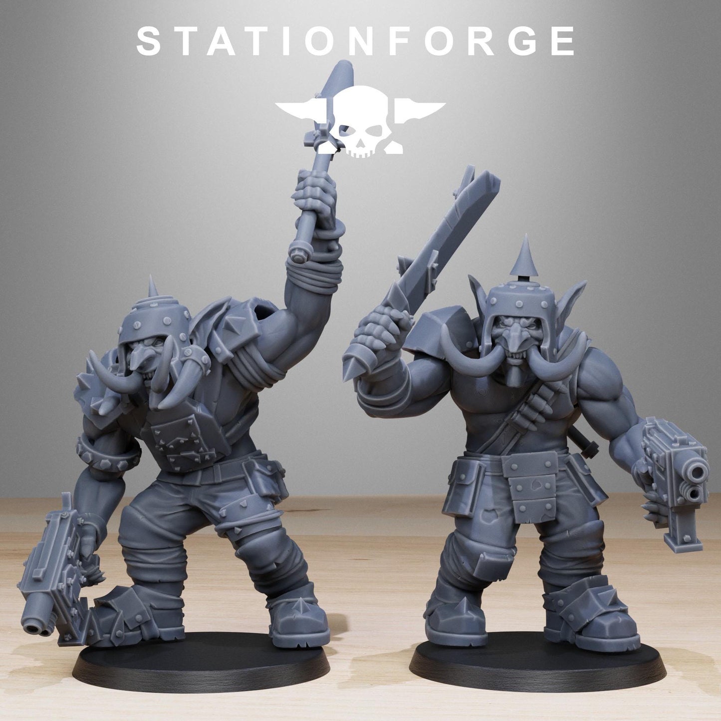 Station Forge Orkaz_trolls_ 3d printed proxie Wargames