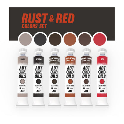 Abteilung 502 Oil Paints - Rust & Red Colors Set (AKABT304)