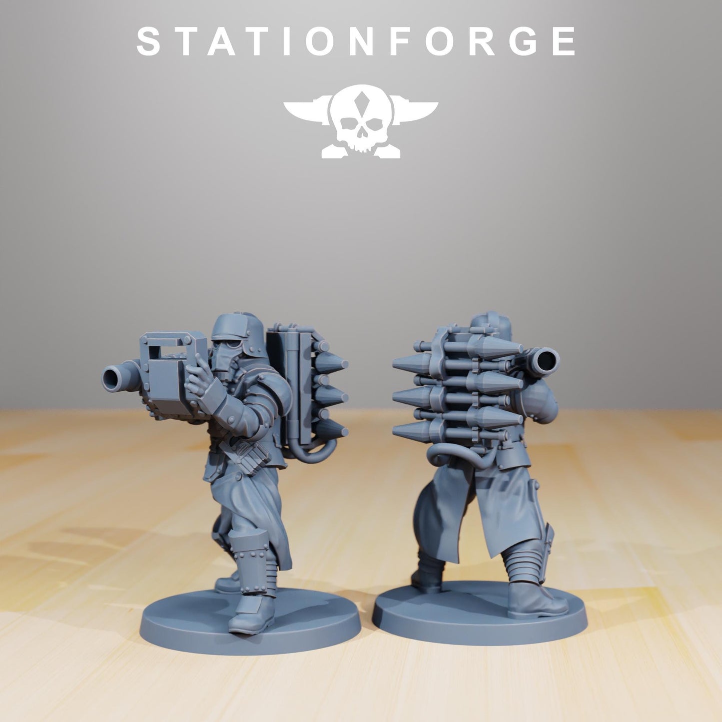 Station Forge GrimGuard Armored Squad 3d printed proxie Wargames