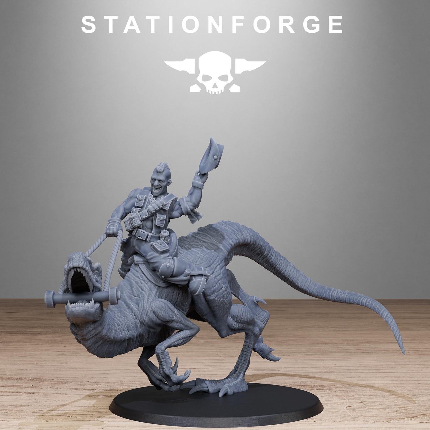 Station Forge GrimGuard Jungle Raptors Fighters 3d printed proxie Wargames
