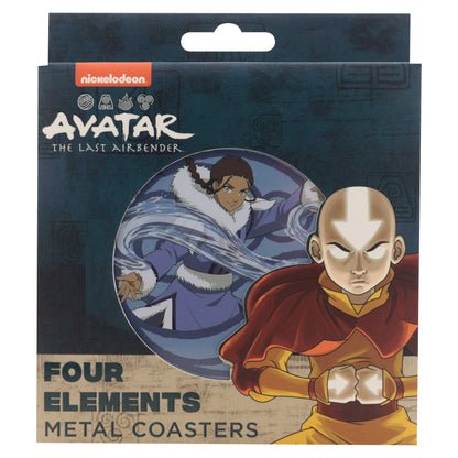 Airbender Set of 4 Embossed Metal Coasters