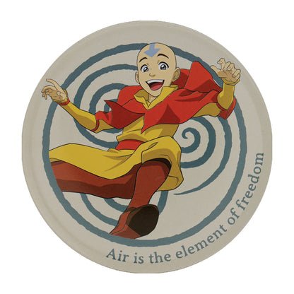 Airbender Set of 4 Embossed Metal Coasters