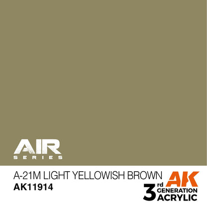 AK Interactive 3rd Gen Acrylic A-21m Light Yellowish Brown (AK11914)
