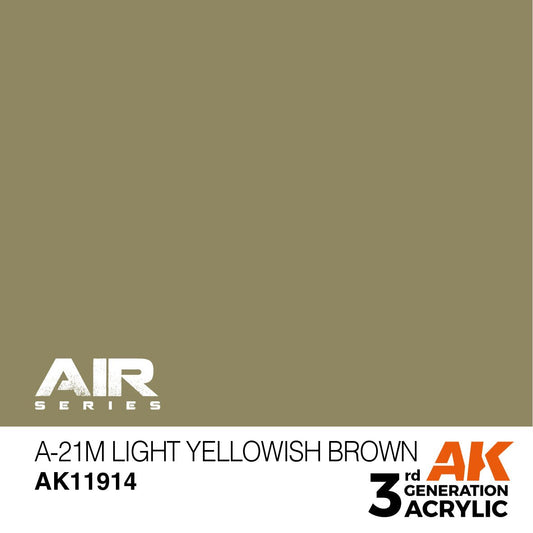 AK Interactive 3rd Gen Acrylic A-21m Light Yellowish Brown (AK11914)