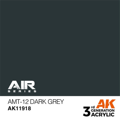 AK Interactive 3rd Gen Acrylic AMT-12 Dark Grey (AK11918)