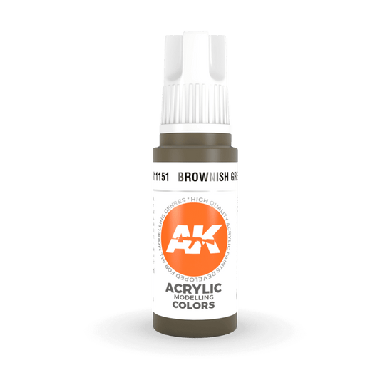 AK Interactive 3rd Gen Acrylic - Brownish Green 17ml (AK11151)