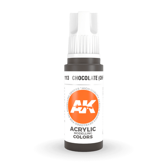 AK Interactive 3rd Gen Acrylic - Chocolate (Chipping) 17ml (AK11113)