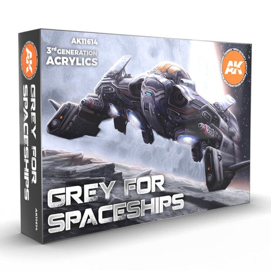 AK Interactive 3rd Gen Acrylic Grey for Spaceships Set (AK11614)