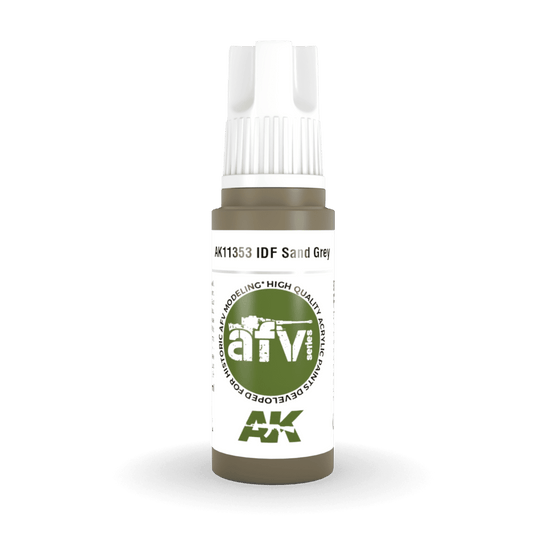AK Interactive 3rd Gen Acrylic - IDF Sand Grey 1970s-1980s 17ml (AK11353)